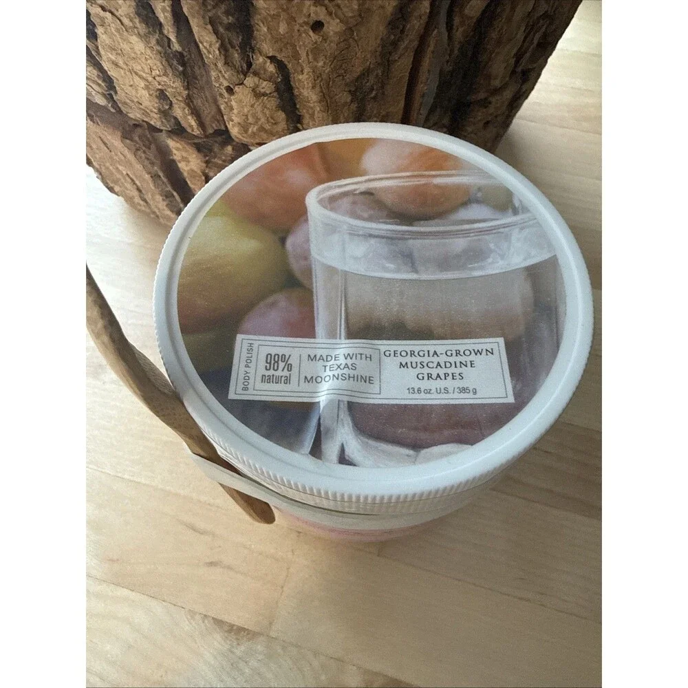 Farmhouse Fresh Muscadine Moonshine Liquor Infused Body Polish 13.6 oz RARE